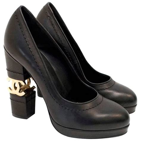 chanel shoes high heels black|chanel heels price.